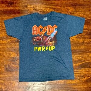 AC/DC Rock Band Power Up Adult Short Sleeve T-Shirt Graphic Tee